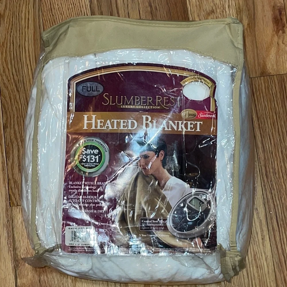 NEW Slumber Rest Electric HEATED BLANKET w Timer Control Full